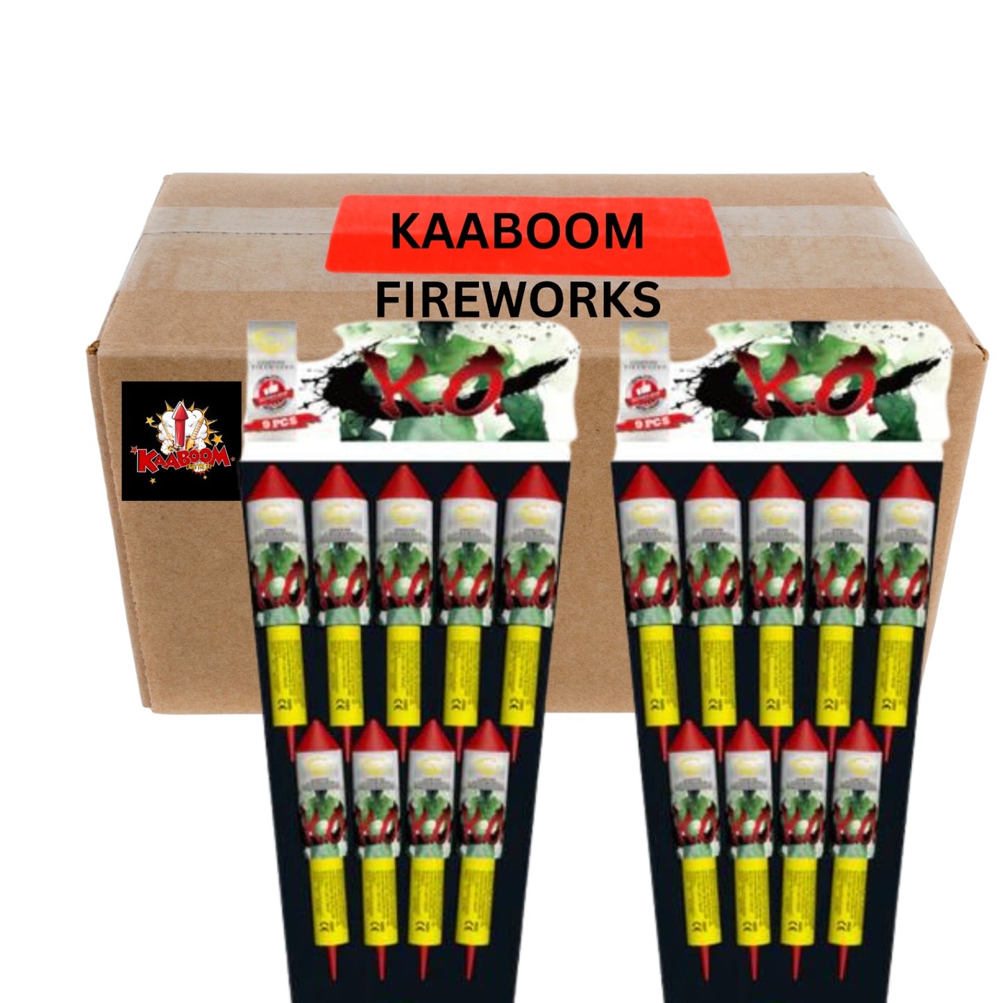 FULL CASE OF K.O ROCKETS (12 Packs of 9) - IN STORE ONLY wholesale k.o Rockets