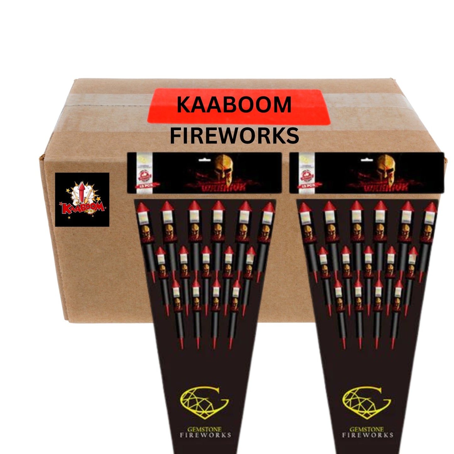 FULL CASE OF WARRIOR ROCKETS (8 Packs of 15) - IN STORE ONLY Wholesale warrior rockets