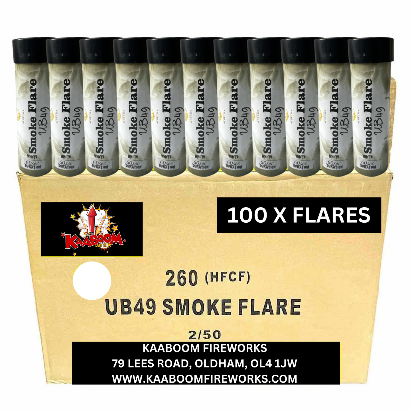 100 x White Smoke Grenades (60 seconds) - 100 x £3.00 each - wholesale smoke flares