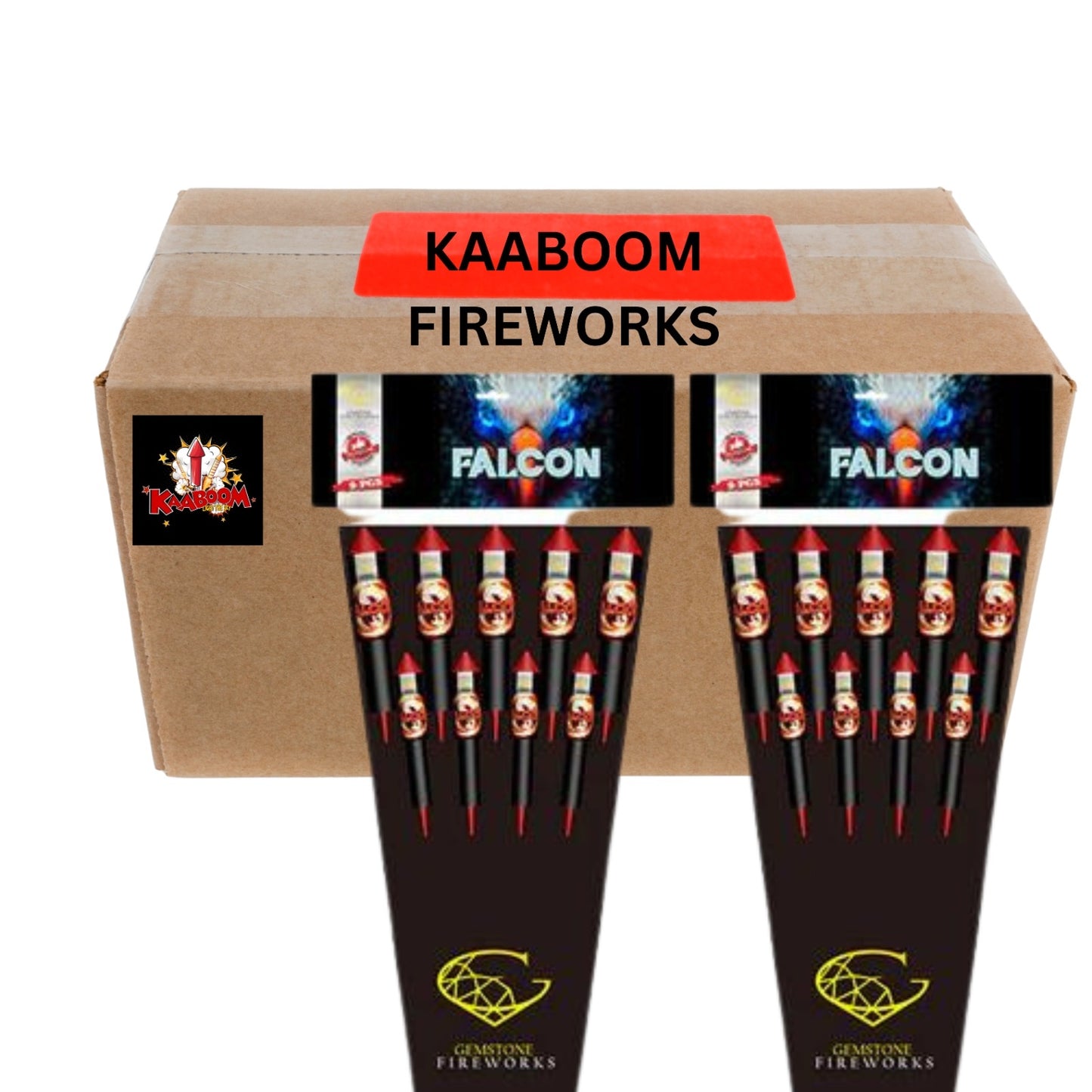 FULL CASE OF FALCON ROCKETS  (8 Packs of 9) - IN STORE ONLY Wholesale falcon rockets