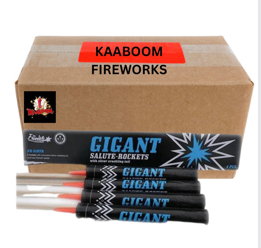 FULL CASE OF FUNKE GIGANT SALUTE ROCKETS (24 Packs of 4) - IN STORE ONLY wholesale funke rockets