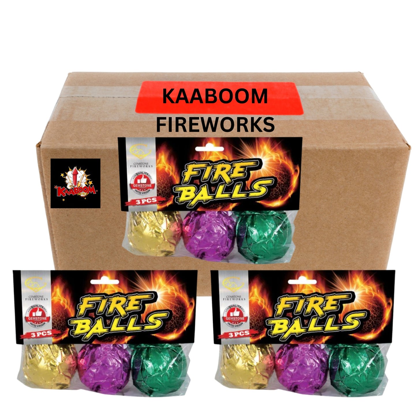 FULL CASE OF FIRE BALLS (40 Packs of 3) - IN STORE ONLY Wholesale fire balls